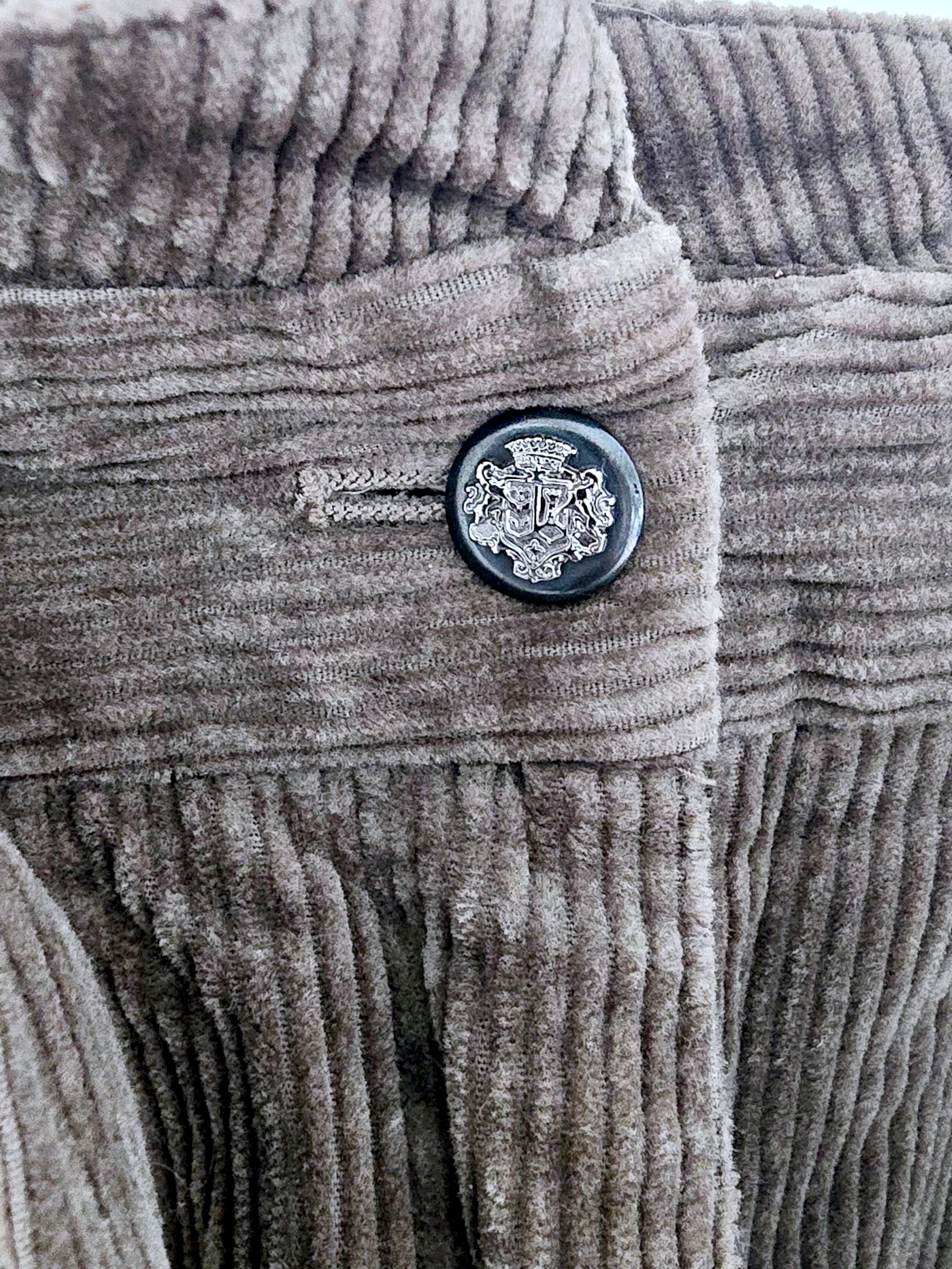 Short velours kaki-marron