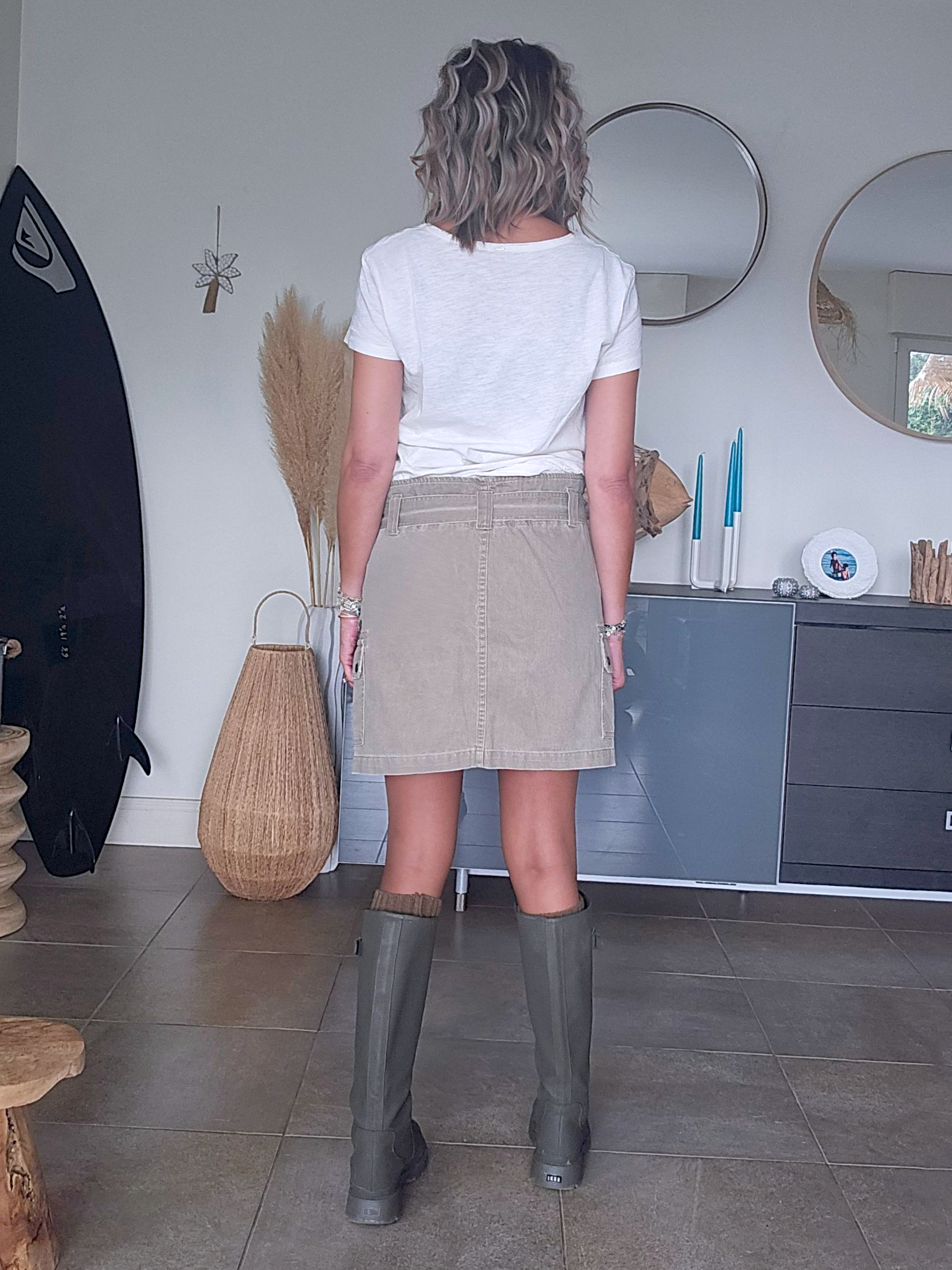 T-shirt blanc militaire