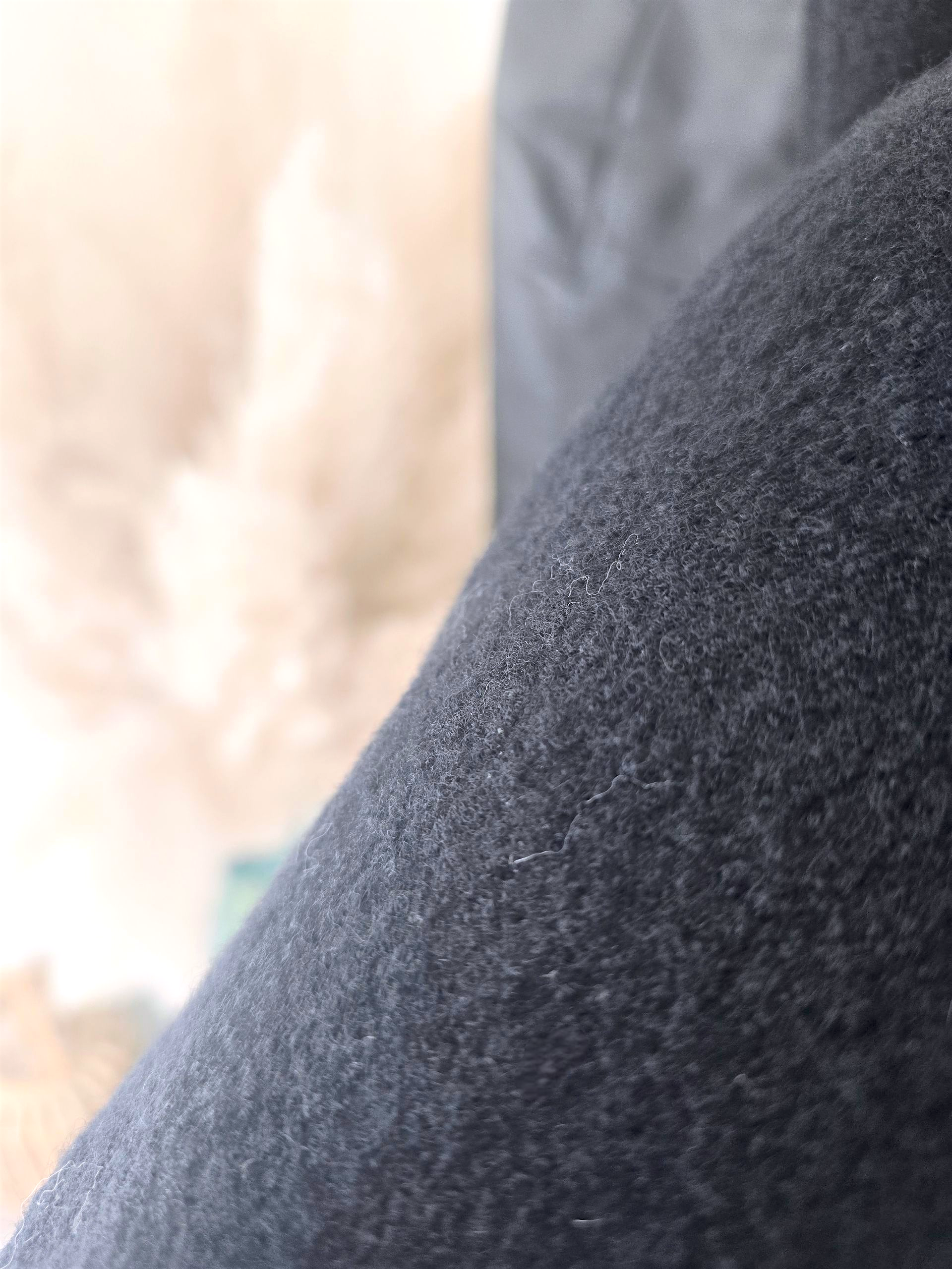 Manteau bouclette &amp; cuir noir