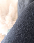 Manteau bouclette & cuir noir