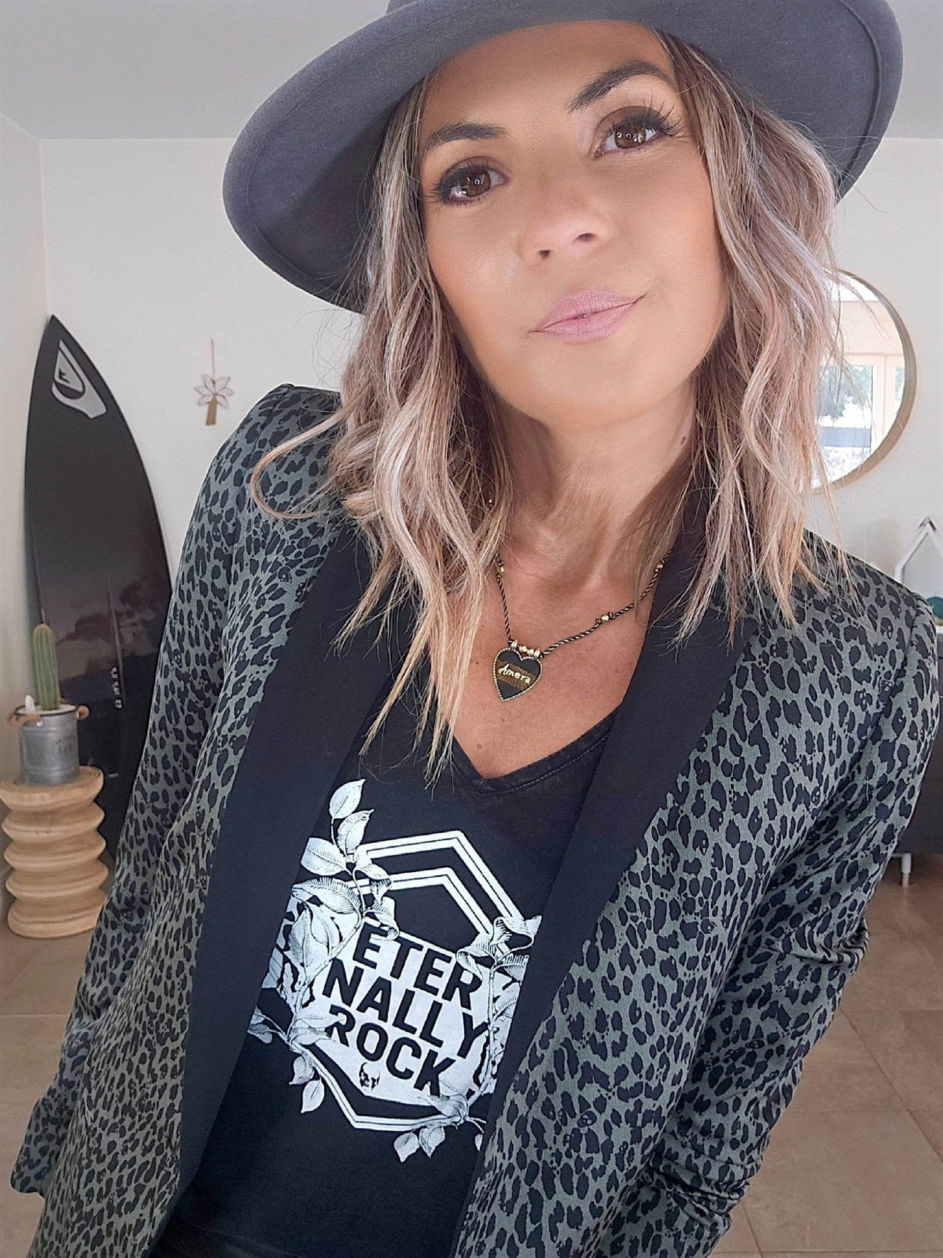 Veste léo kaki-gris