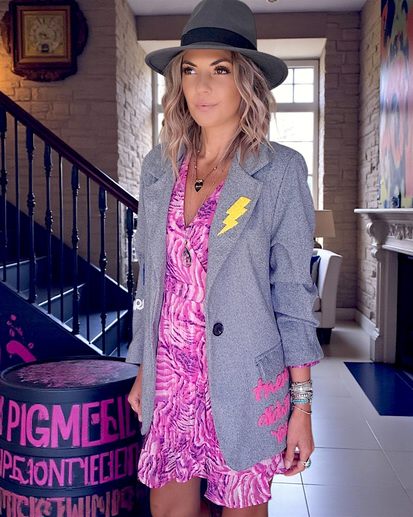 Robe portefeuille fuchsia