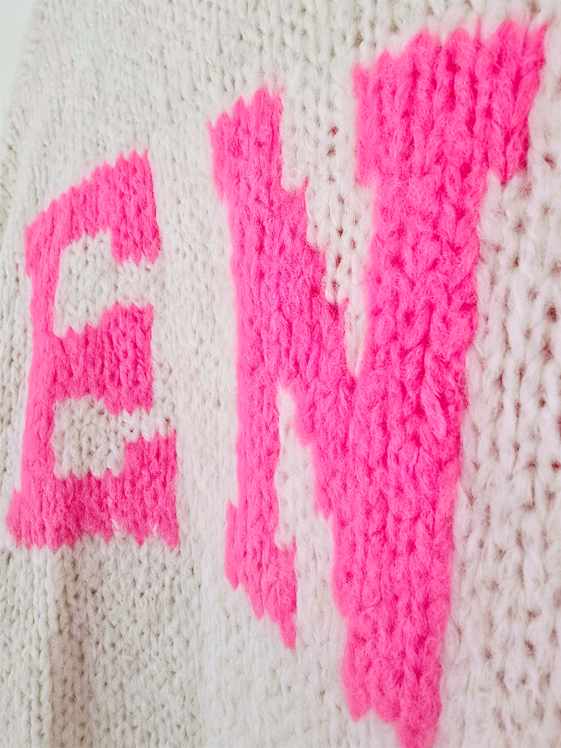 Cardigan smiley fuchsia