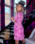 Robe portefeuille fuchsia