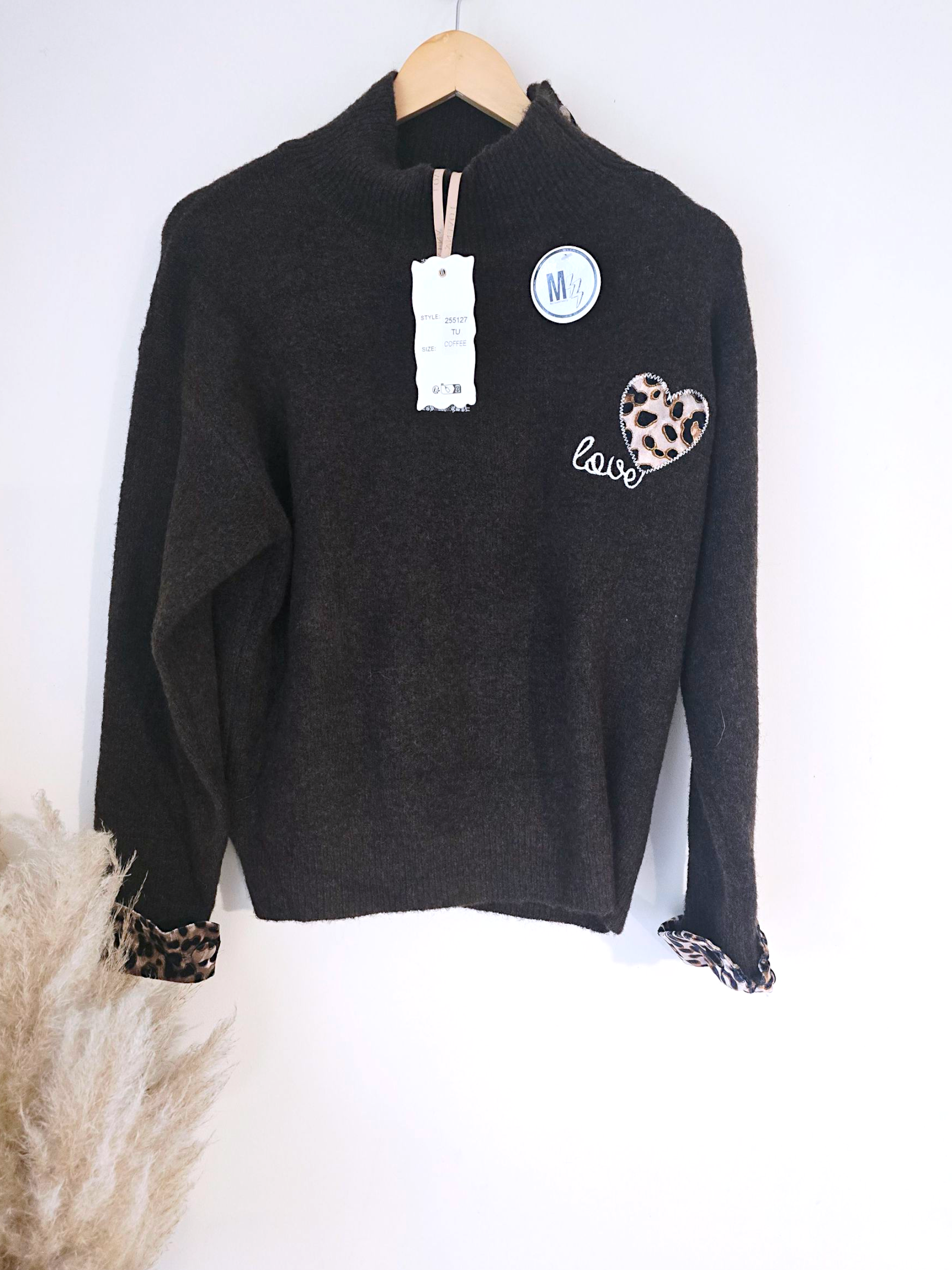 Pull chaud amour léopard