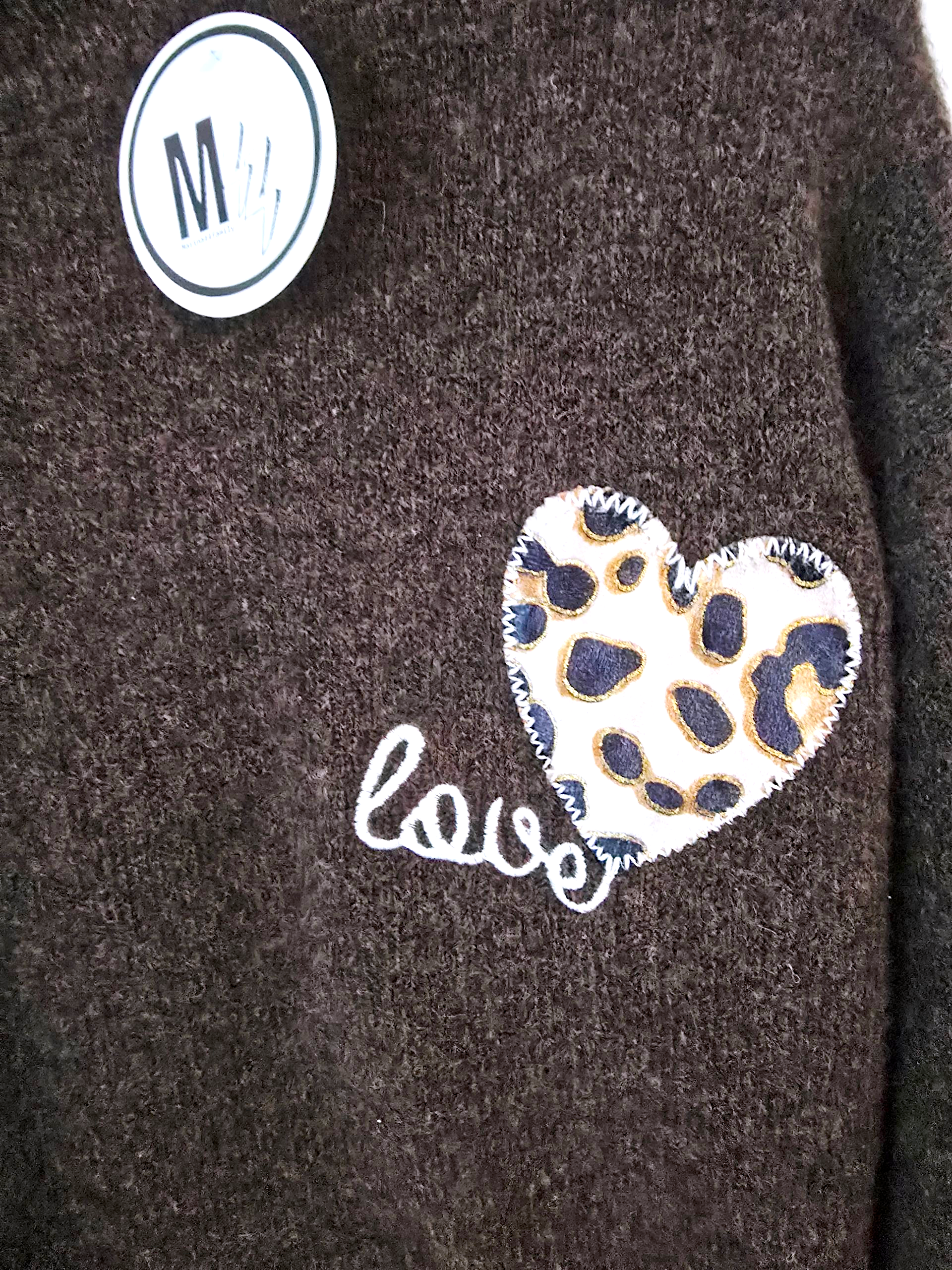 Pull chaud amour léopard