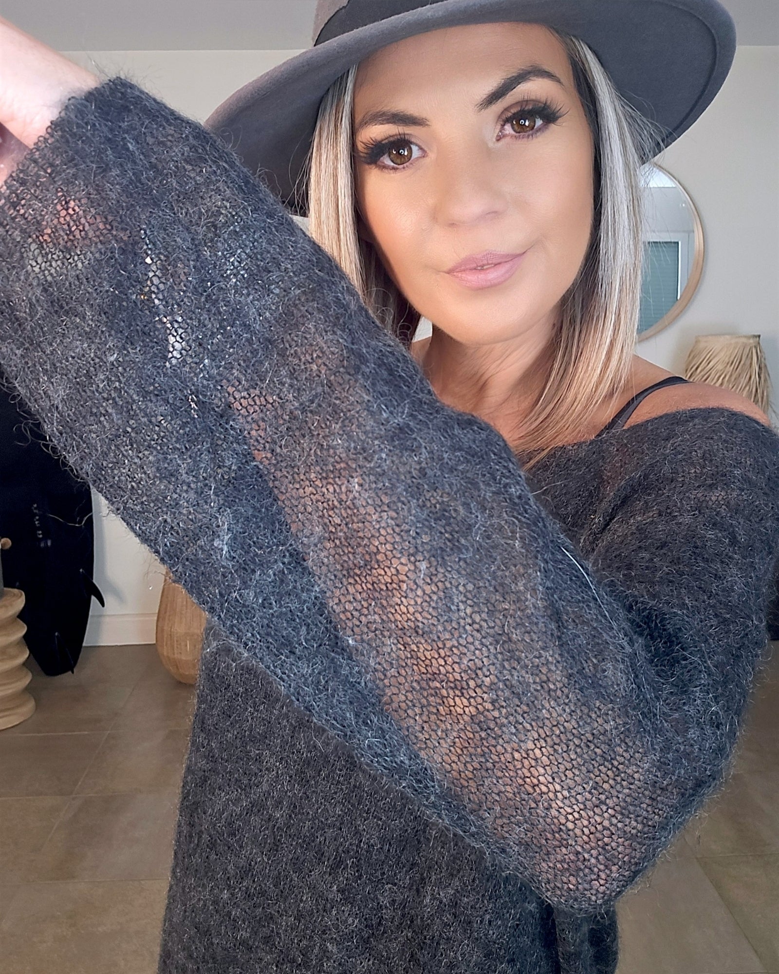 Robe pull gris anthracite