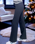 Pantalon chic noir à jambes larges