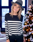 Pull marin noir et blanc
