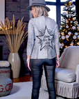 Veste star grise argentée