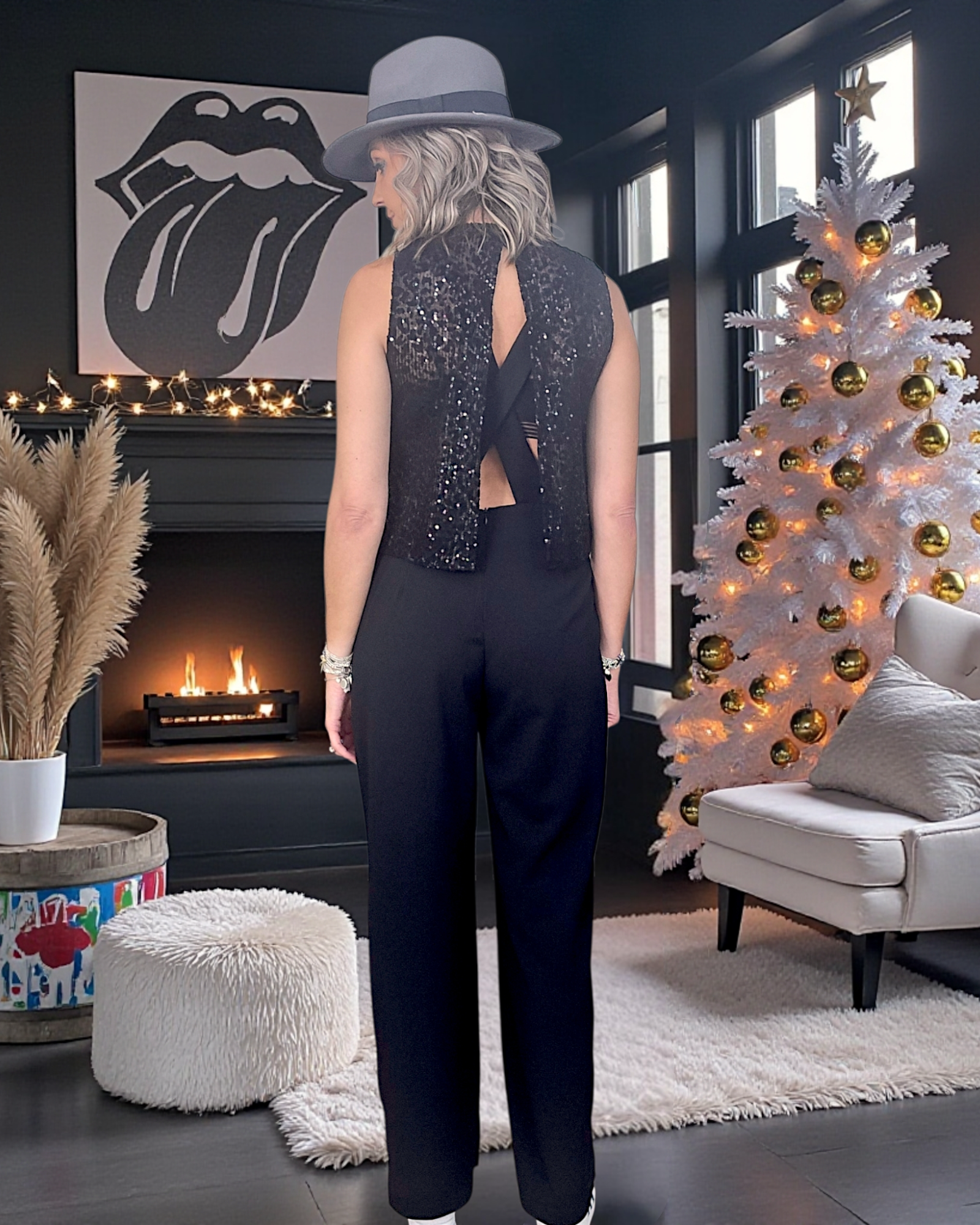 Combinaison noire dos ouvert Made in France - 𝐌𝐚𝐫𝐢𝐧𝐚𝟒𝟒𝐟𝐚𝐦𝐢𝐥𝐲