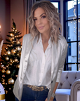 Chemise blanche à perles translucides - 𝐌𝐚𝐫𝐢𝐧𝐚𝟒𝟒𝐟𝐚𝐦𝐢𝐥𝐲