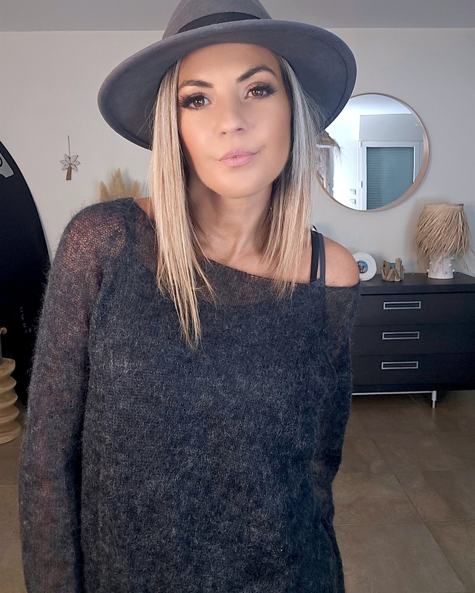 Robe pull gris anthracite