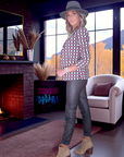 Pantalon marron + ruban