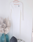 Robe blanche maille pull