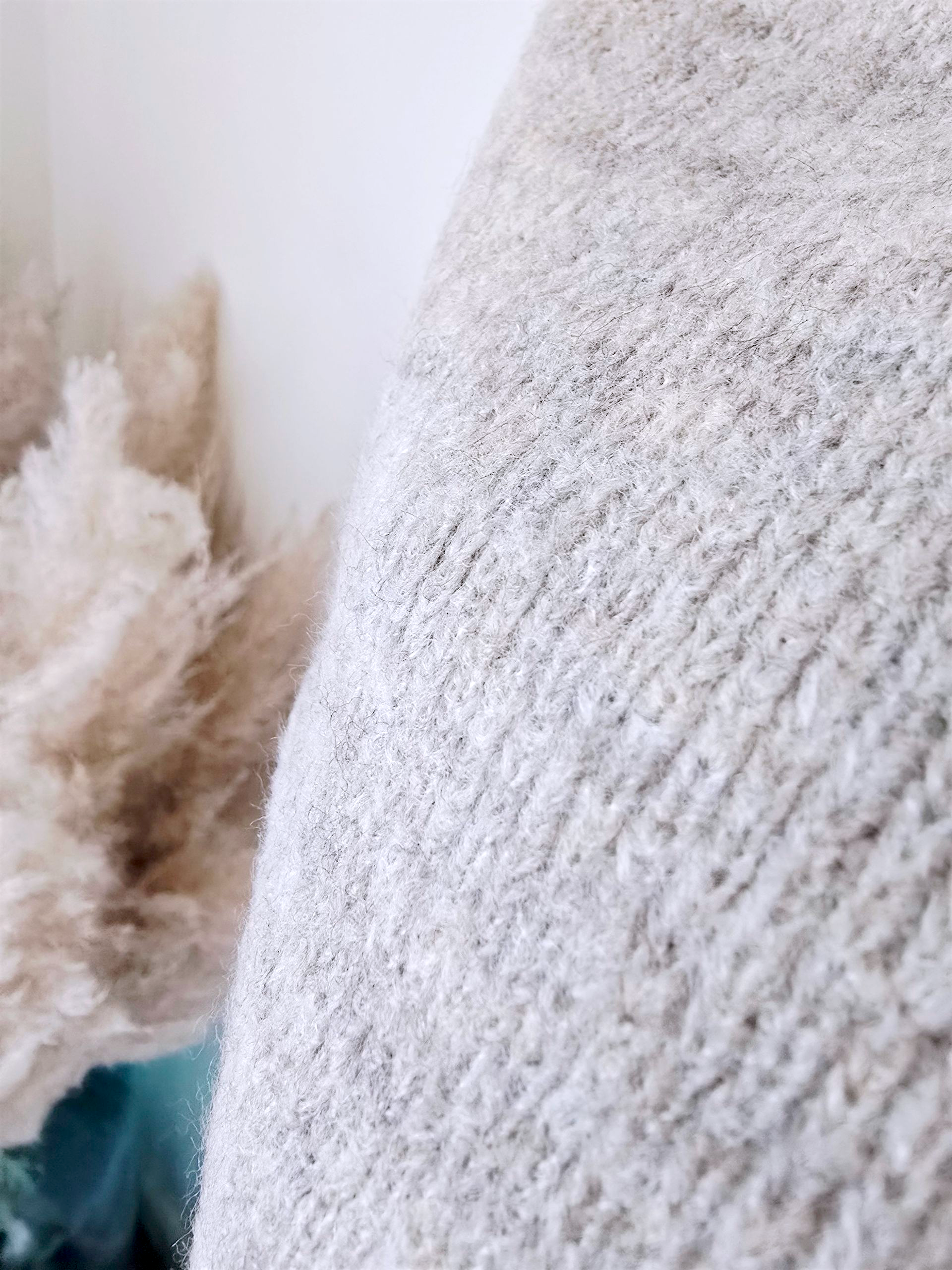 Jupe à maille beige chiné