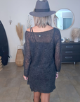 Robe pull gris anthracite