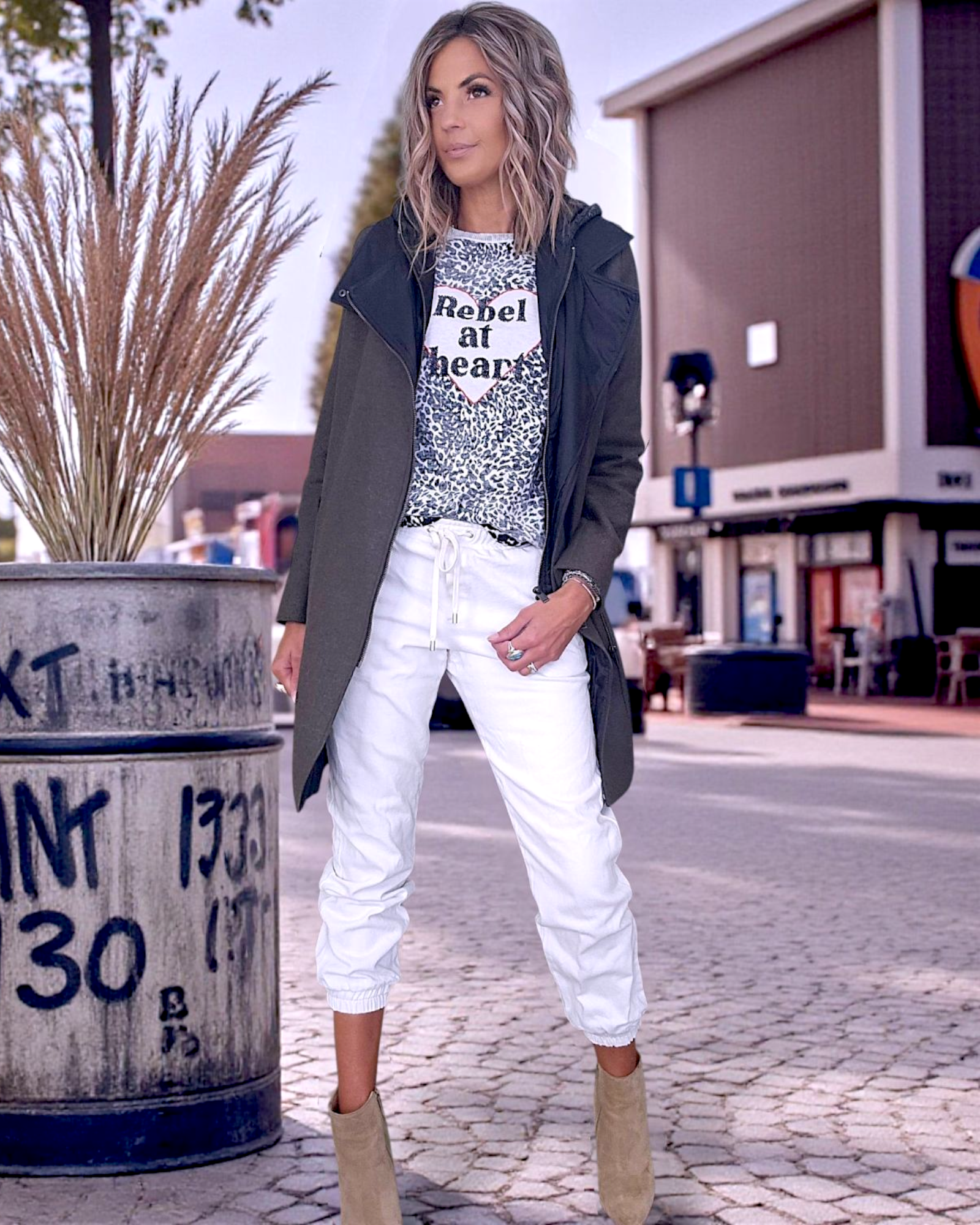 Pantalon jeeging blanc