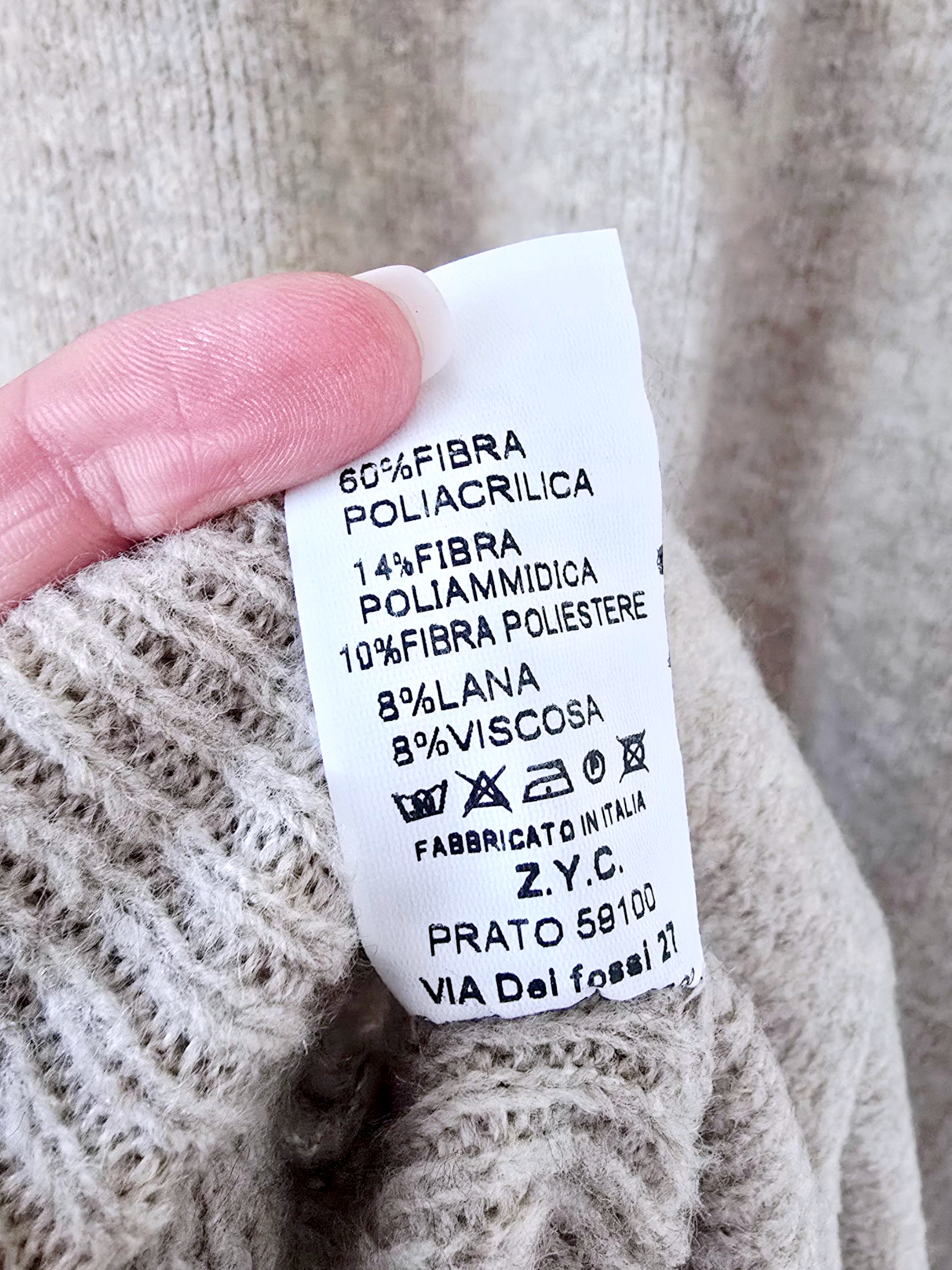 Jupe à maille beige chiné