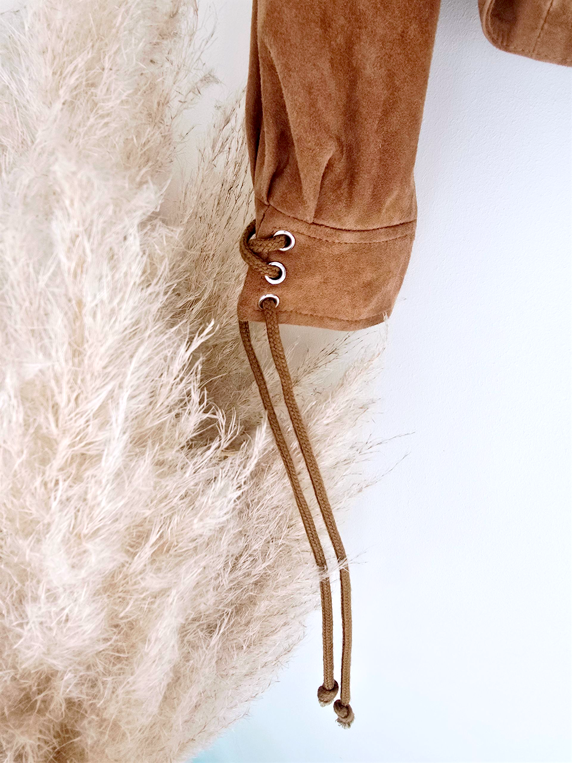 Blouson 100% cuir daim tabac