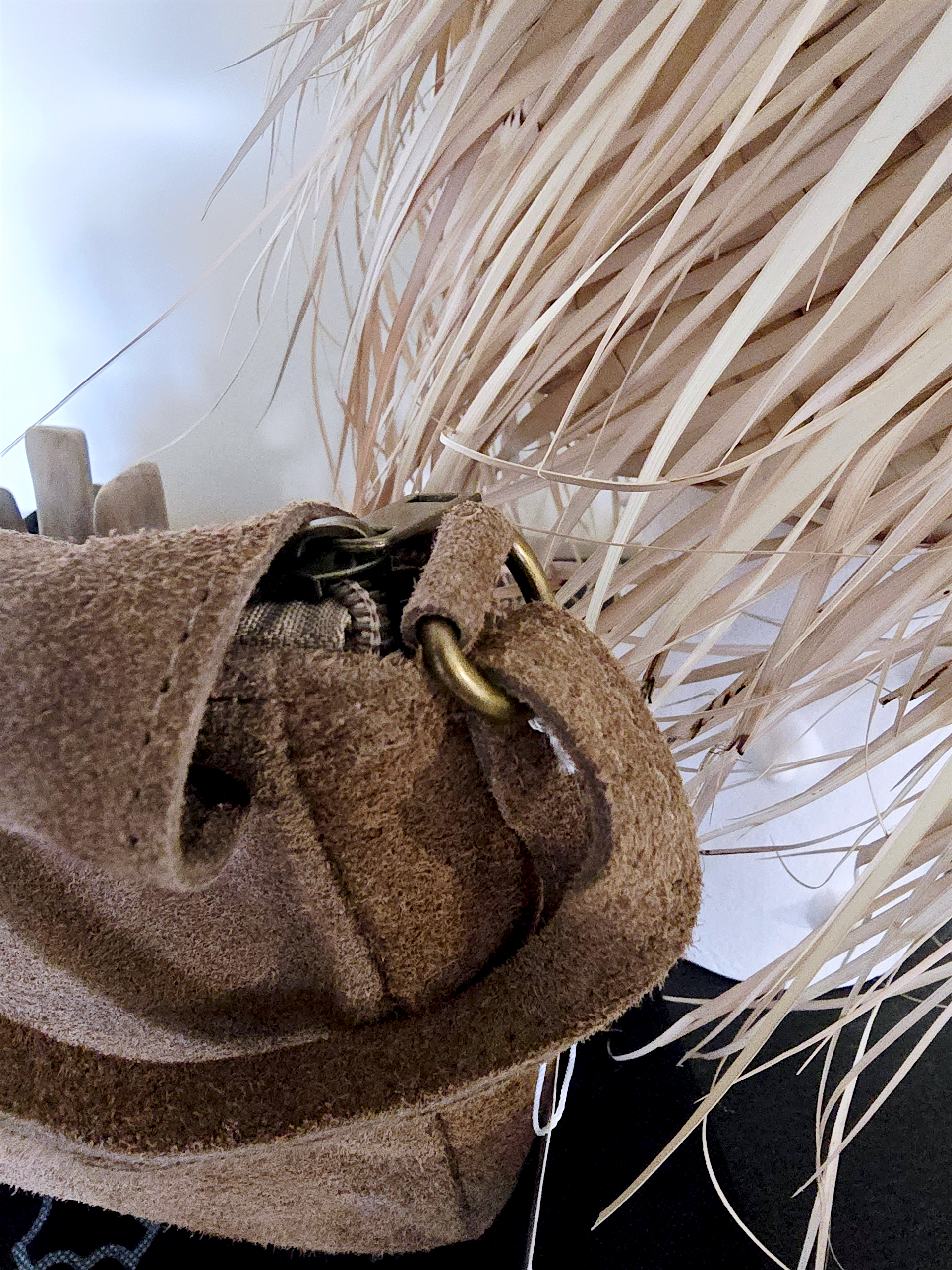 Sac bandoulière taupe 100% cuir