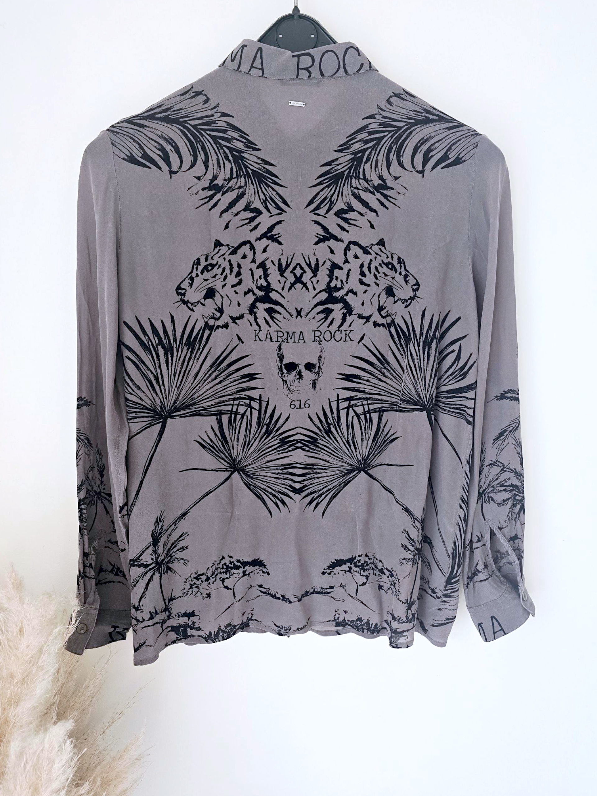 Chemise rock kaki-gris