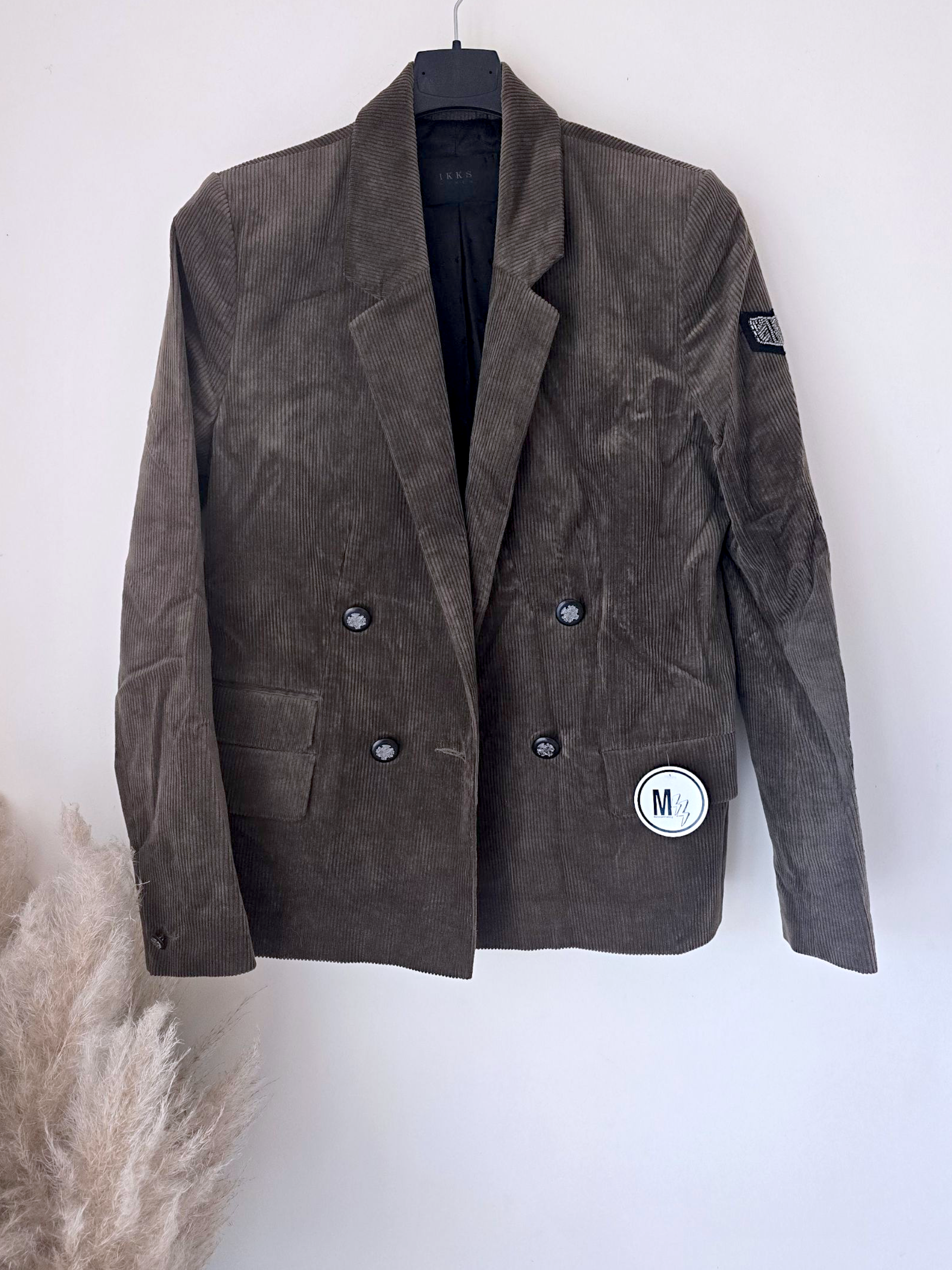 Blazer velours kaki-marron