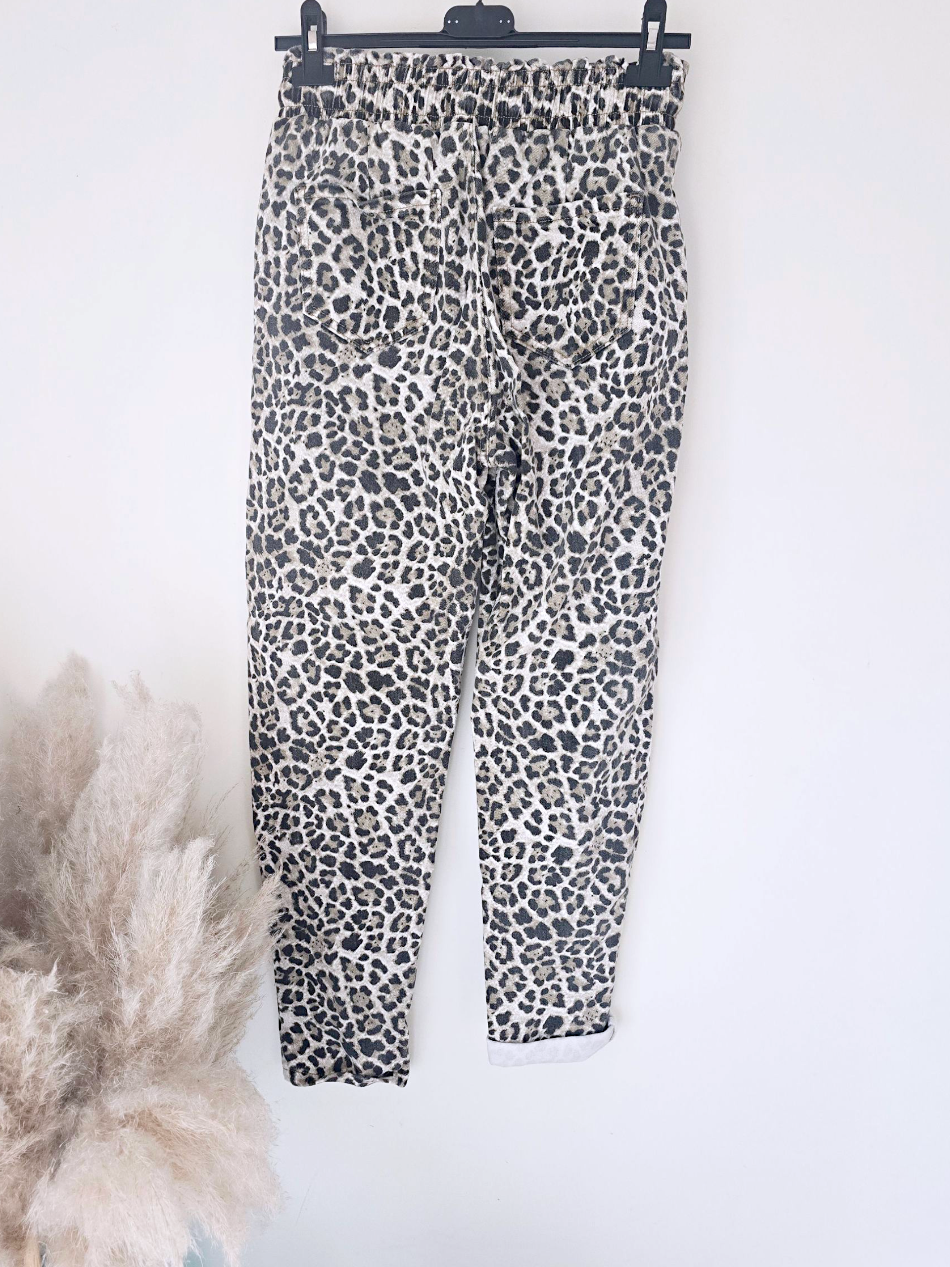 Pantalon jeeging léopard