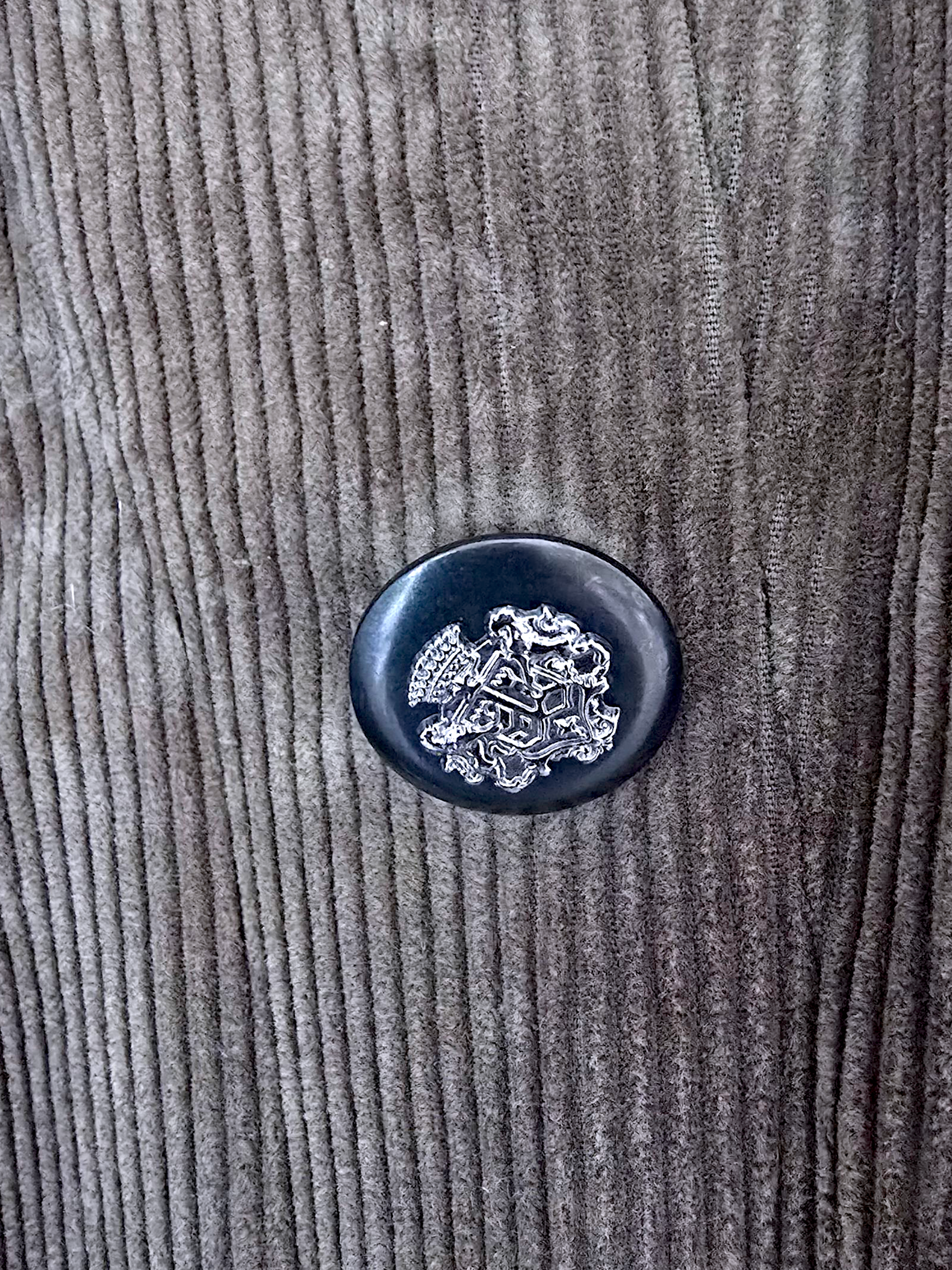 Blazer velours kaki-marron