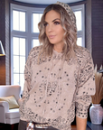 Pull capuche beige marron