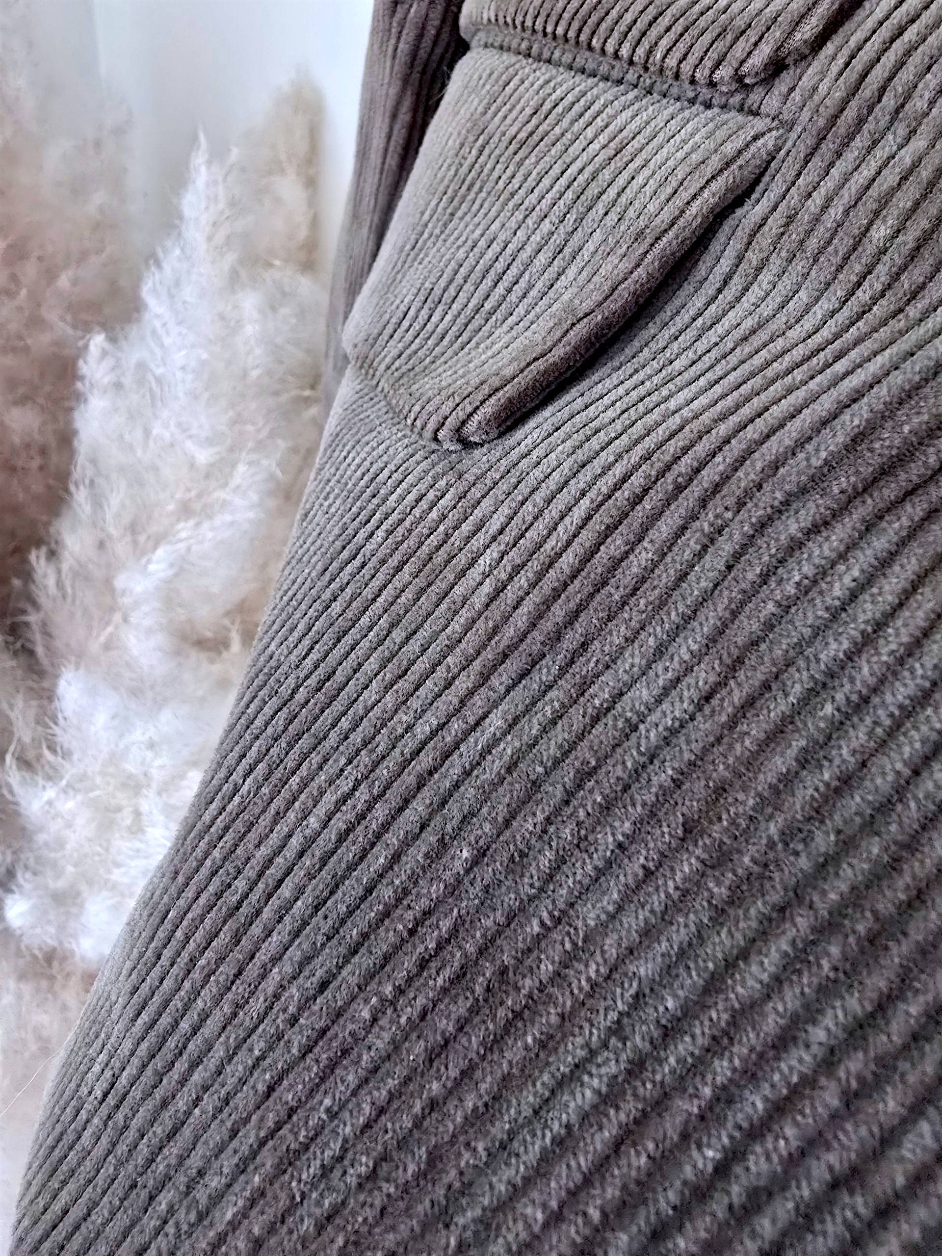 Blazer velours kaki-marron