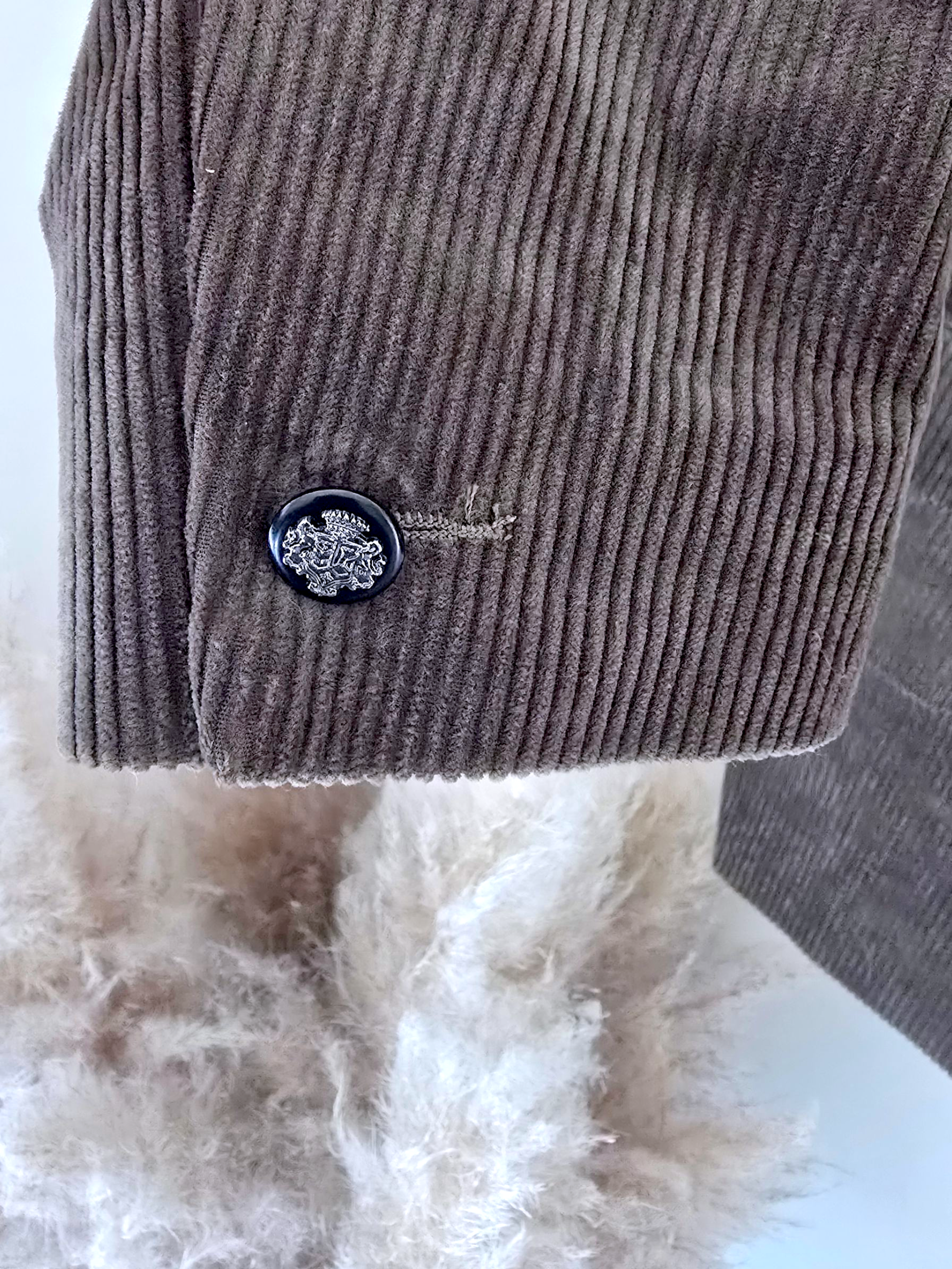 Blazer velours kaki-marron