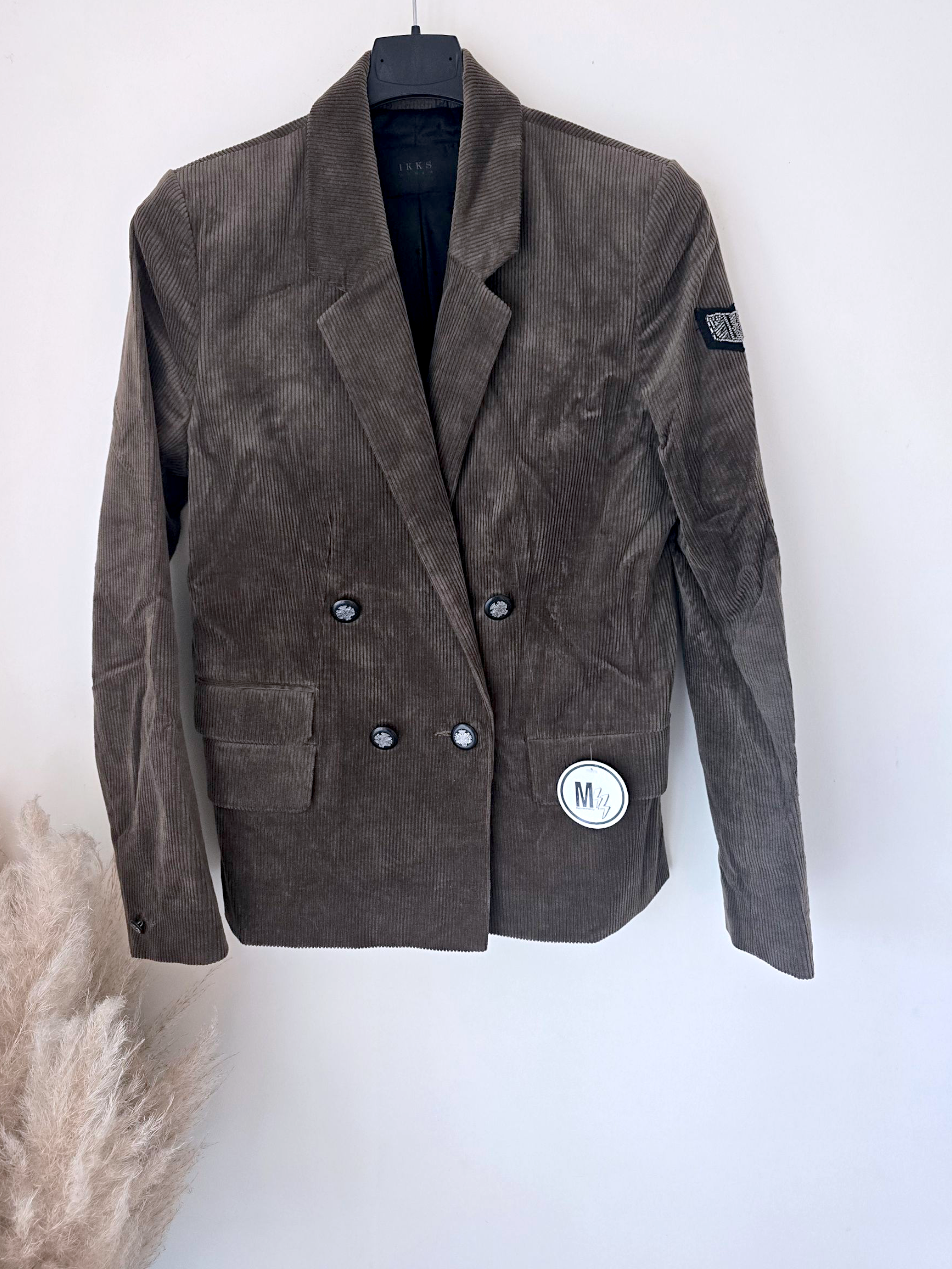 Blazer velours kaki-marron