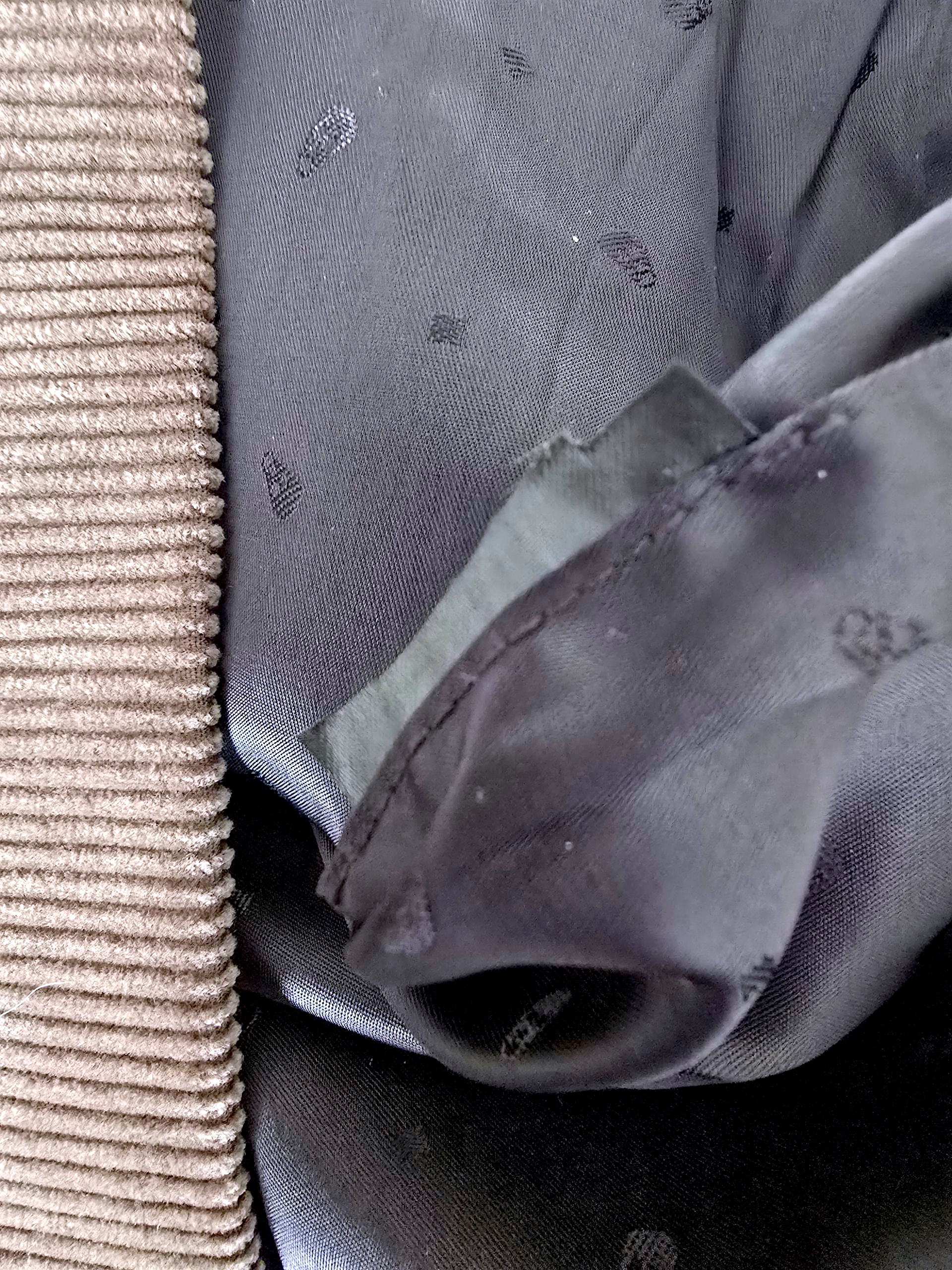 Blazer velours kaki-marron