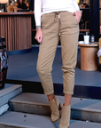 Pantalon jeeging beige foncé