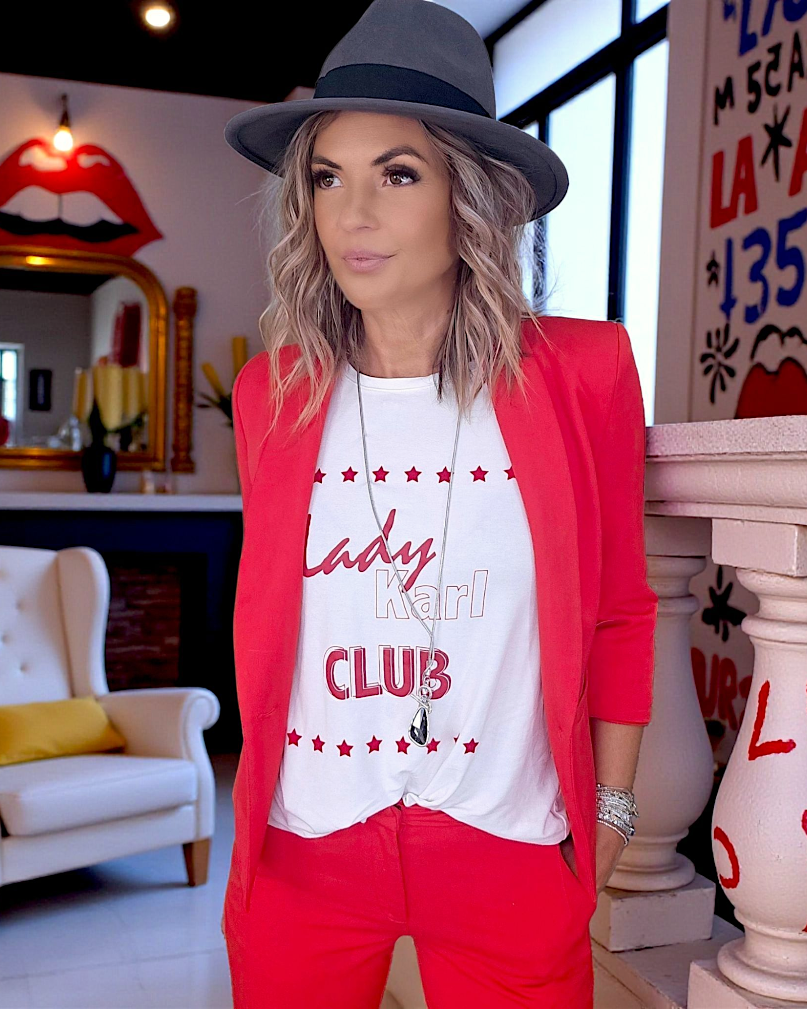 T-shirt blanc Lady Karl