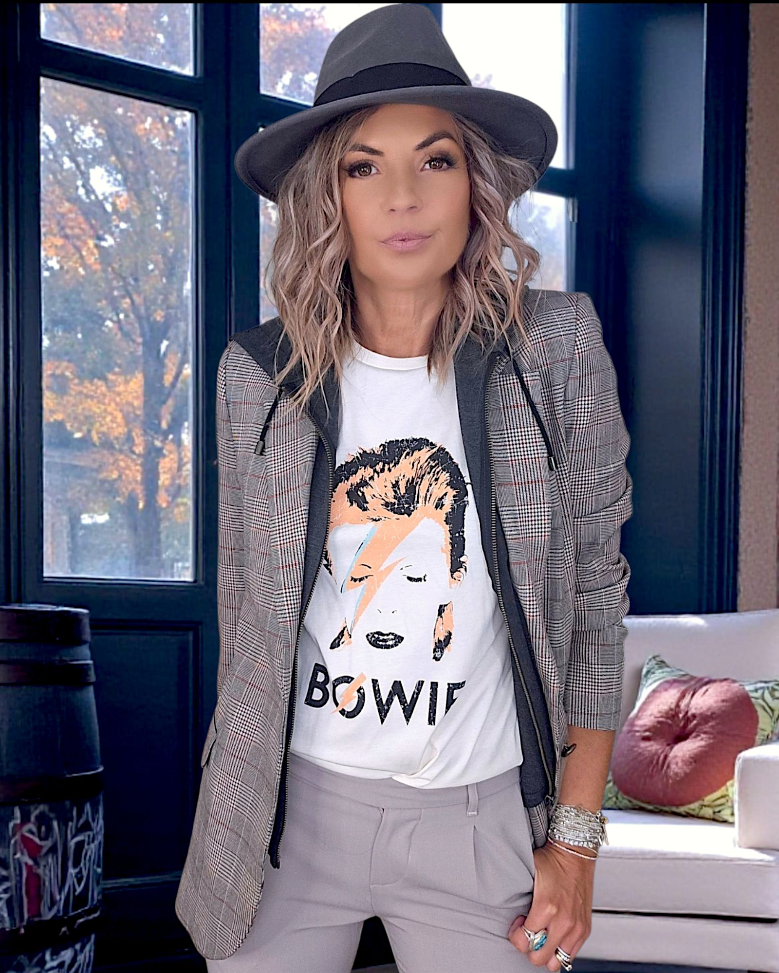 Veste carreaux à capuche