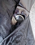 Manteau chevron et léopard gris