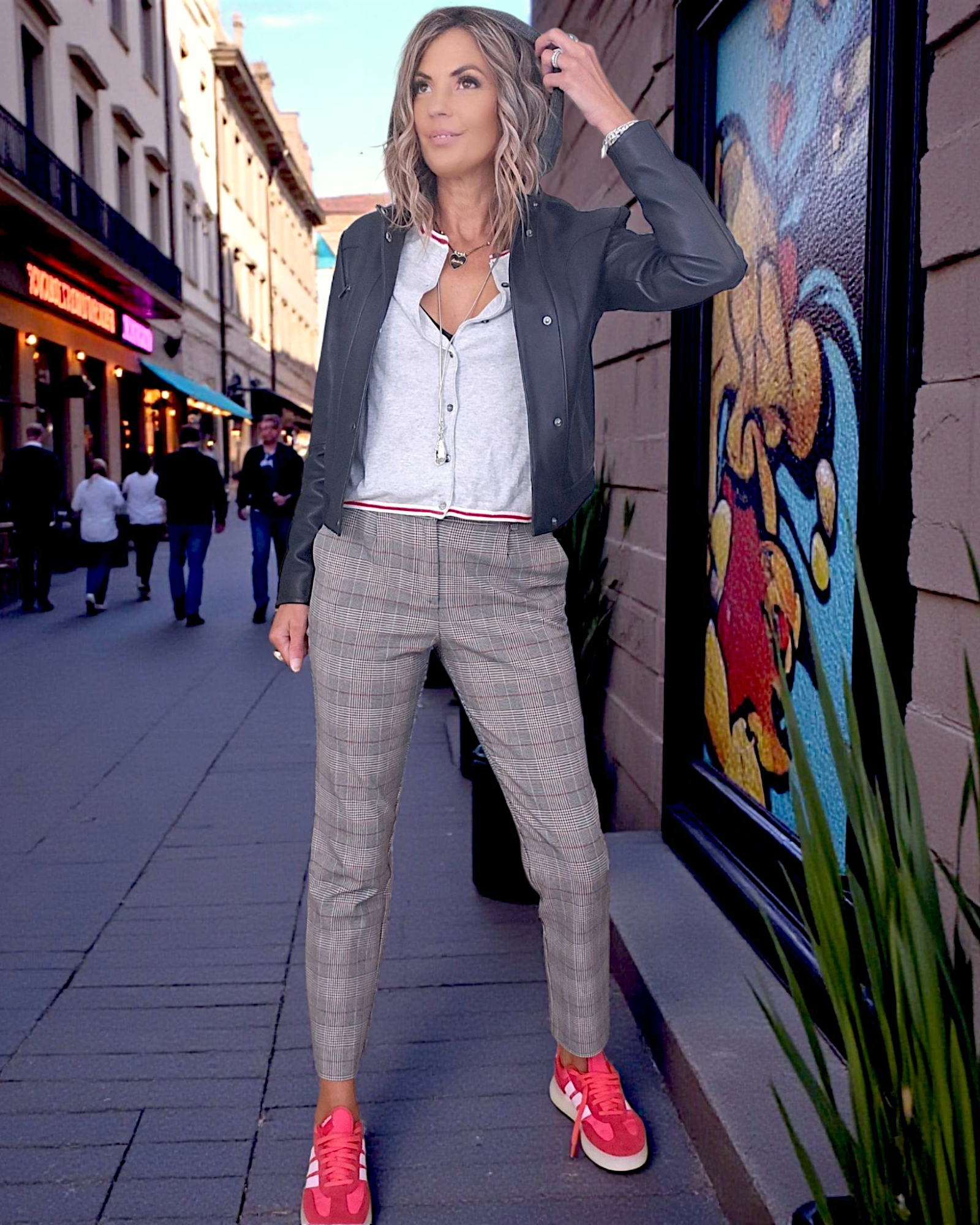 Bombers noir cuir véritable