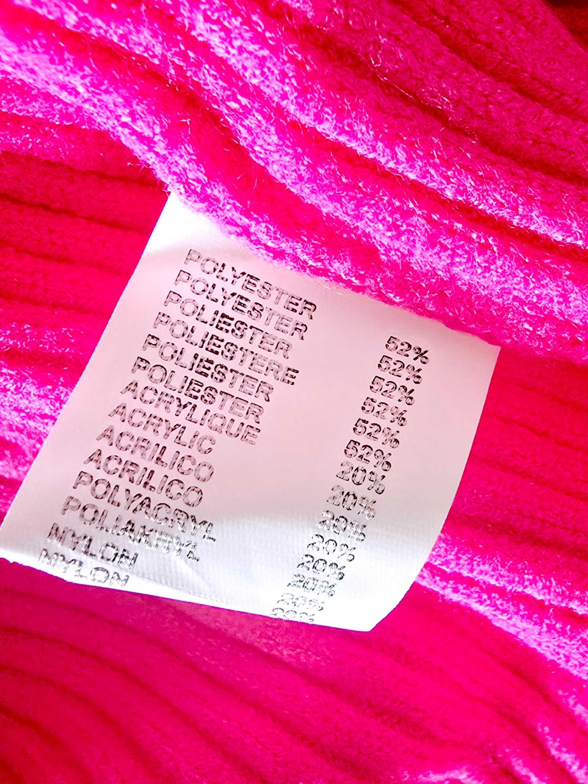 Pull col roulé cachemire fuchsia