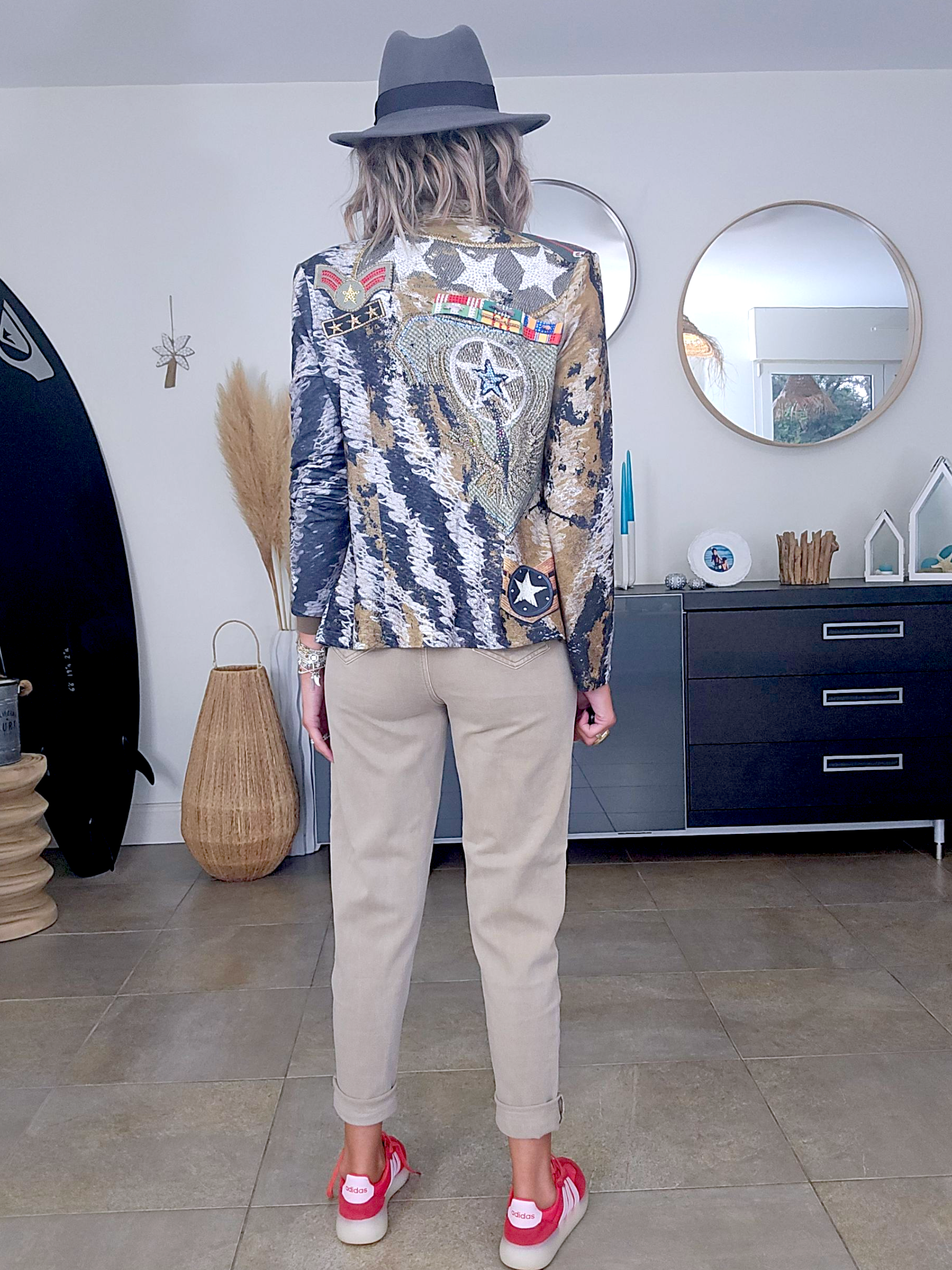 Veste cintrée militaire