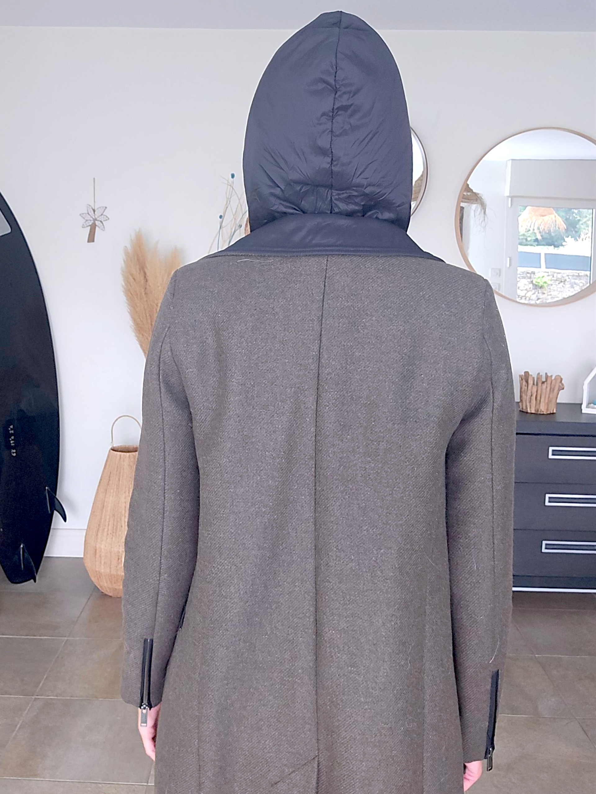 Manteau kaki en laine