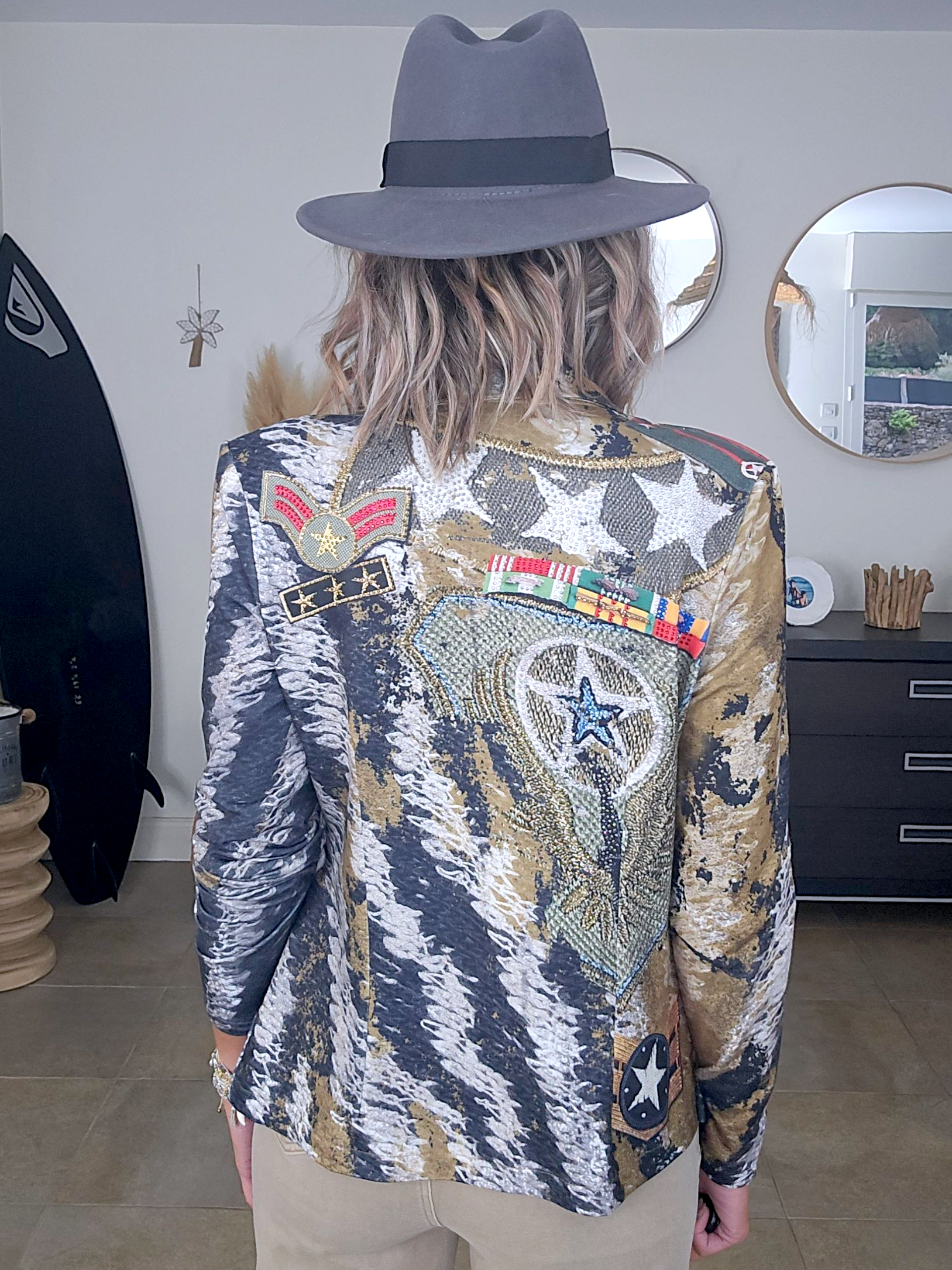 Veste cintrée militaire