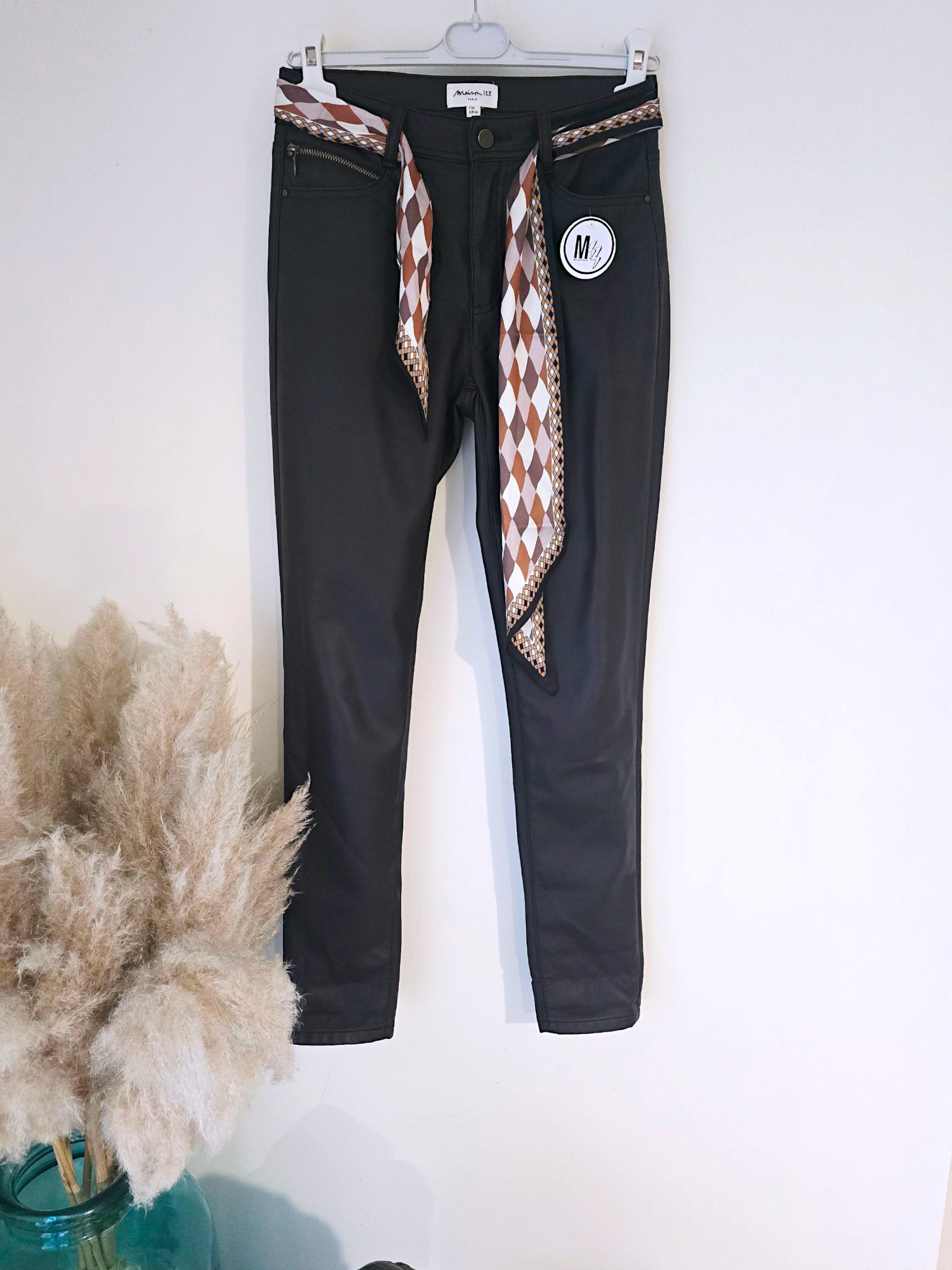 Pantalon marron + ruban