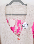 Cardigan smiley fuchsia