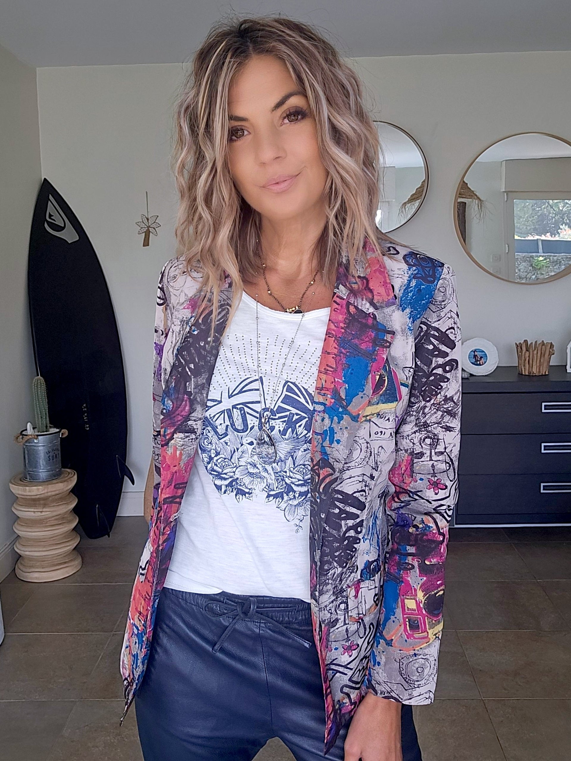 Veste cintrée à tags