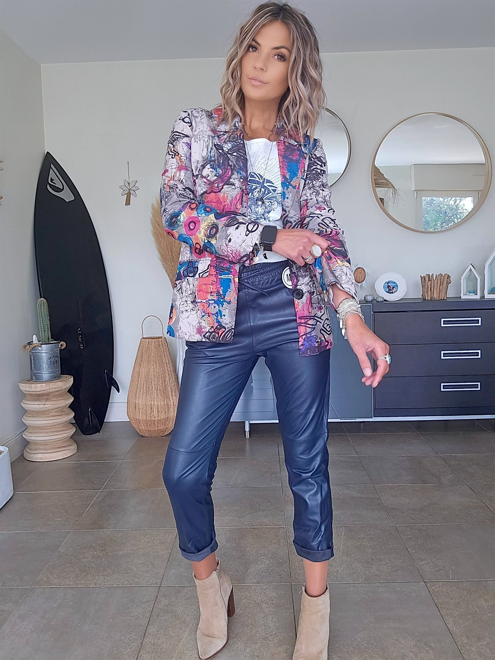 Veste cintrée à tags