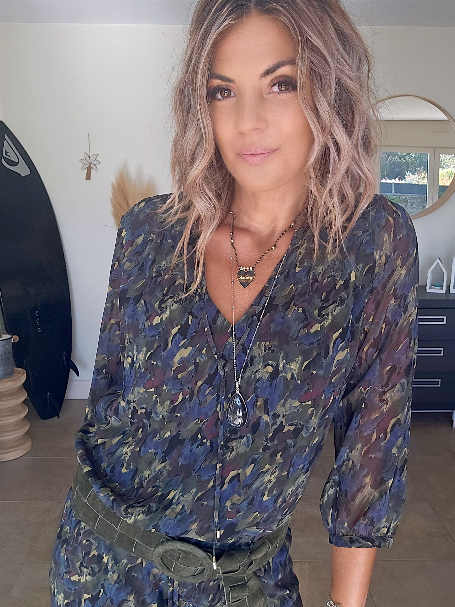 Robe longue camouflage