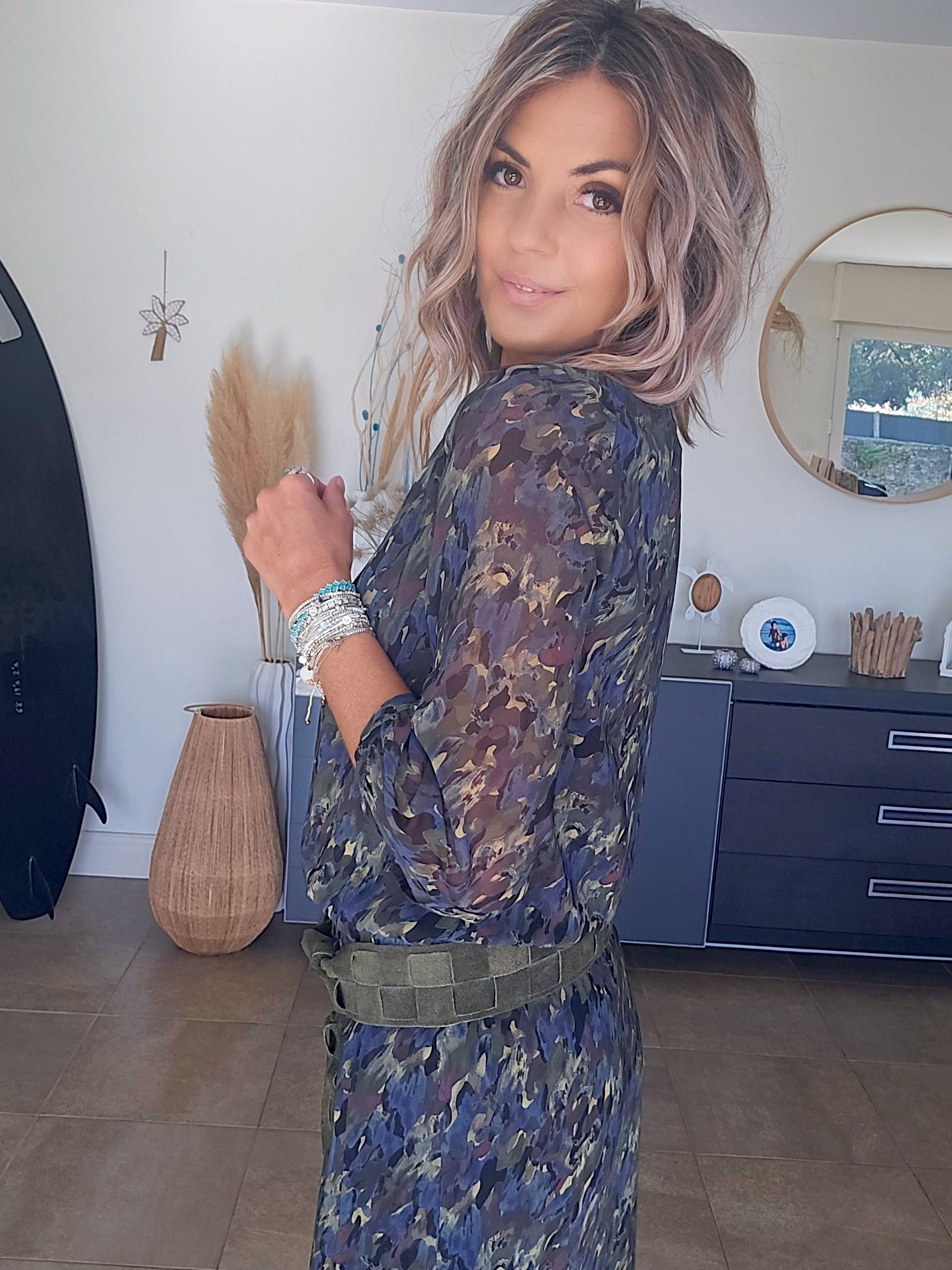 Robe longue camouflage