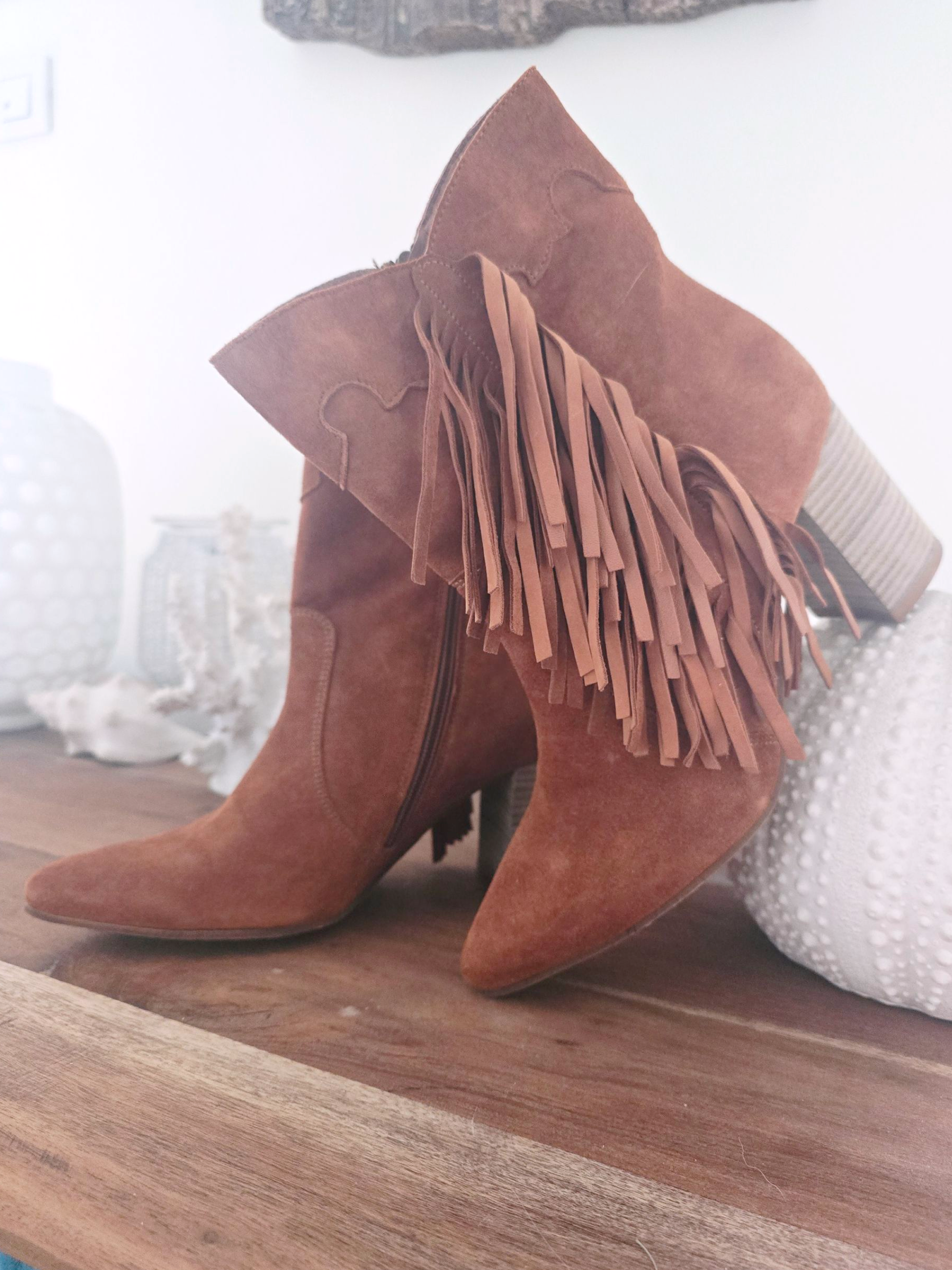 Bottines cowboy cuir